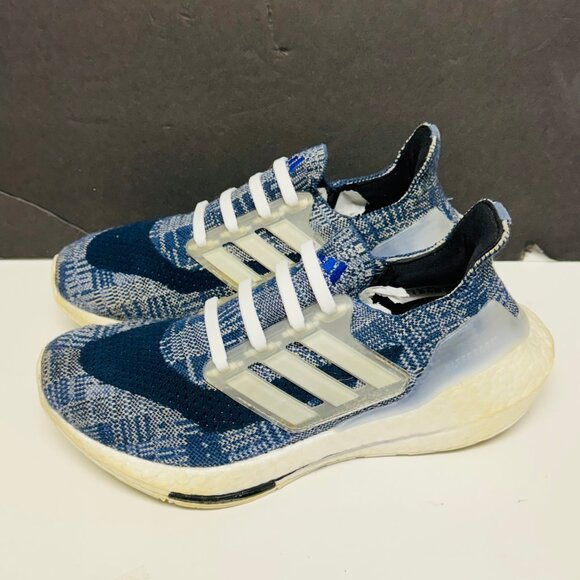 ADIDAS ULTRABOOST 2021 PRIMEBLUE Sashiko FZ3084 Men's Running Shoes Size 4.5 - Picture 2 of 6